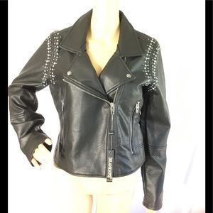 Blank NYC Studded Vegan Leather Jacket NWT